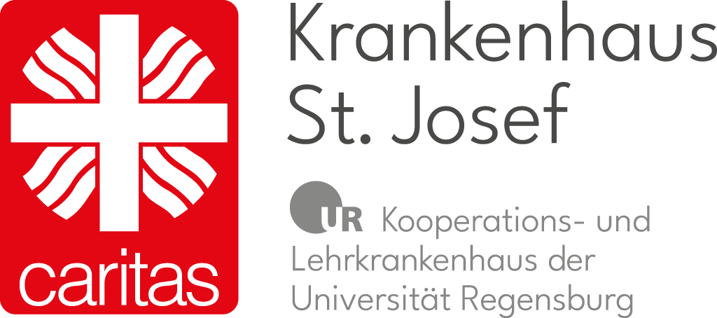 Logo Caritas Krankenhaus Sankt Joseph, Kooperations- und Lehrkrankenhaus der Universität Regensburg.